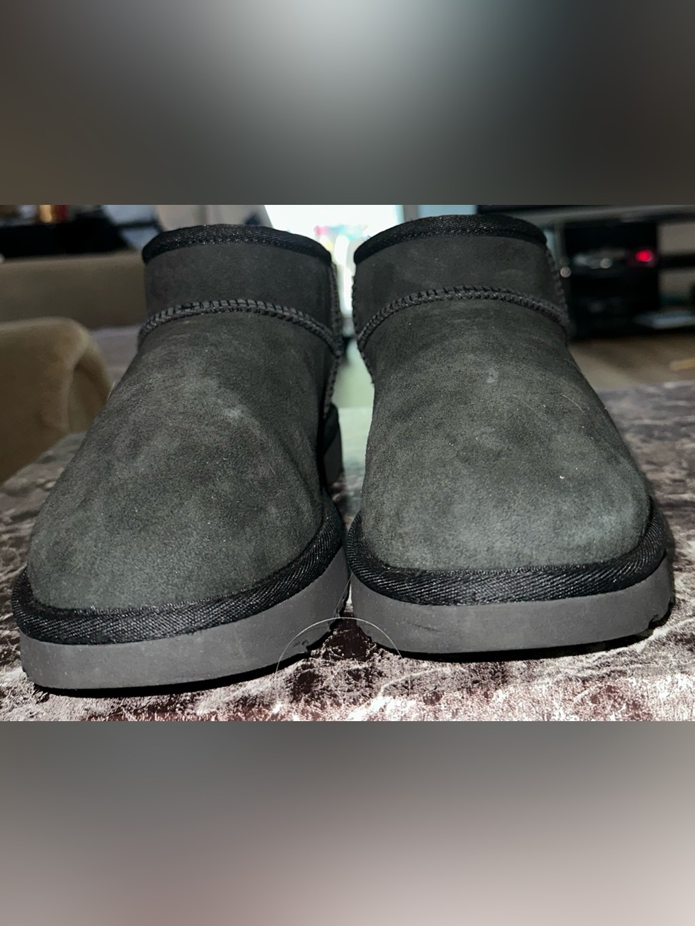 Woman’s Black Suede Slip-On Winter Boots